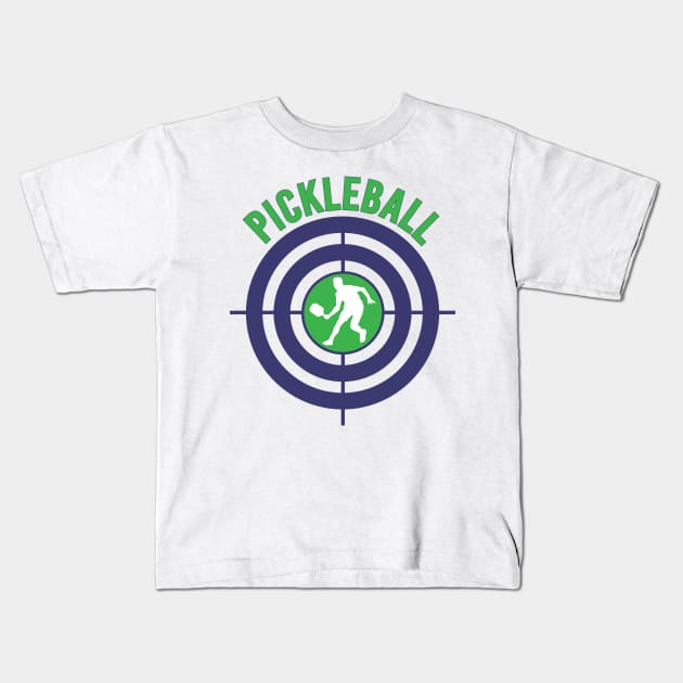 Pickleball - Target Kids T-Shirt by RykeDesigns